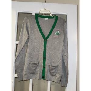 Ivy Storehouse Alpha Kappa Alpha Sorority V-Neck Button Front Cardigan Sweater S
